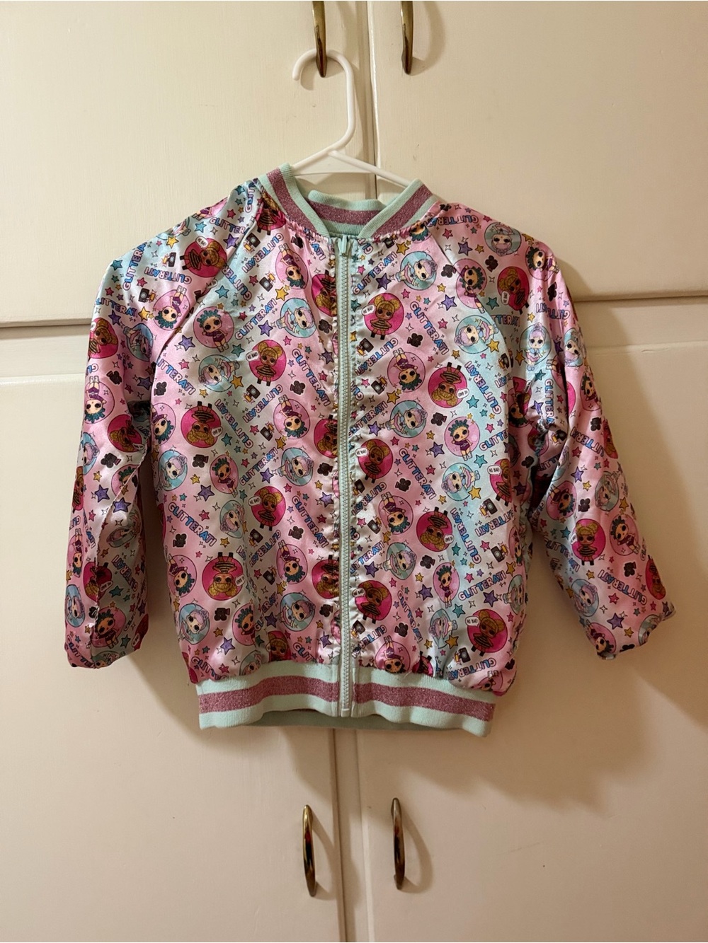 L.O.L. Surprise! Pink and Mint Reversible Jean-Style Jacket